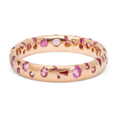 Pink Confetti Ring in Rose - Made to Order